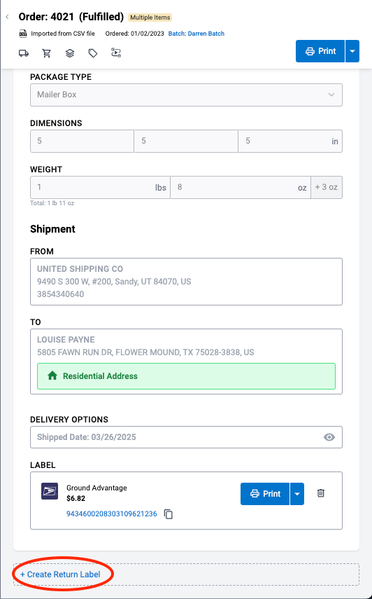 Label Settings & Return Label Guide